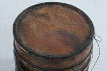 Load image into Gallery viewer, Handwoven Stacking Basket Pair Rustic Bamboo and Wood Storage Containers
