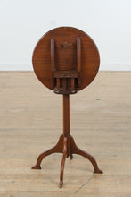 Load image into Gallery viewer, Antique-Style Pedestal Tilt-Top Side Table – Solid Wood Accent Table
