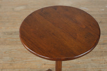 Load image into Gallery viewer, Antique-Style Pedestal Tilt-Top Side Table – Solid Wood Accent Table
