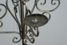 Load image into Gallery viewer, Tall Ornate Pewter Scrollwork Floor Candelabra – 6 Candle Holder
