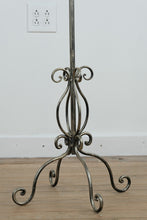 Load image into Gallery viewer, Tall Ornate Pewter Scrollwork Floor Candelabra – 6 Candle Holder
