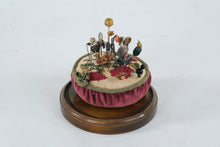 Load image into Gallery viewer, Antique Pin Cushion Under Glass Dome Sewing Pins Victorian Style Display
