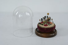 Load image into Gallery viewer, Antique Pin Cushion Under Glass Dome Sewing Pins Victorian Style Display
