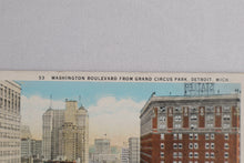 Load image into Gallery viewer, Washington Blvd From Grand Circus Park, Detroit, MI Postcard - Unposted
