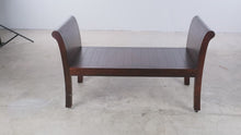 Load and play video in Gallery viewer, Dark Wood Sleigh End Bench
