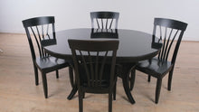 Load and play video in Gallery viewer, Crescent Oval Dining Set with Granite Top by Saloom Furniture
