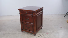Load and play video in Gallery viewer, Collins 3-Drawer Cherry Wood Locking File Cabinet with Keys

