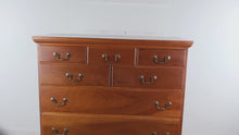 Load and play video in Gallery viewer, Y and J Furniture Solid Mahogany New Market Style Chest of Drawers Highboy Dresser

