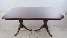 Load and play video in Gallery viewer, Solid Wood Double Pedestal Dining Table with Traditional Turned Bases
