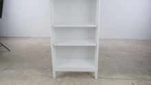 Load and play video in Gallery viewer, Tall White Open Bookcase with Adjustable Shelves
