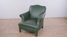 Load and play video in Gallery viewer, Modern Green Armchair Rolled Arm Accent Chair
