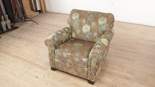 Load and play video in Gallery viewer, Brown Floral Arm Chair
