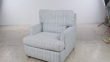 Load and play video in Gallery viewer, Performance Showroom C539M Accent Chair – Nishiki Grey Geometric Upholstery
