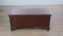 Load and play video in Gallery viewer, Vintage Cavalier Cedar-Lined Hope Chest with Paneled Front
