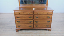 Load and play video in Gallery viewer, Heritage Court Cherry Dresser by Permacraft – 9-Drawer Solid Wood Chest
