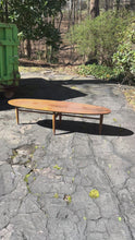 Load and play video in Gallery viewer, Mersman Mid Century Modern Oval Walnut Coffee Table with Tapered Legs
