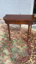 Load and play video in Gallery viewer, Mahogany Folding Game Table with Swing-Leg Support
