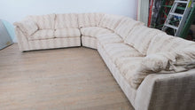 Load and play video in Gallery viewer, Modern Sectional Sofa with Geometric Upholstery and Feather Down Cushions
