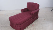 Load and play video in Gallery viewer, Park Place Furniture Burgundy Upholstered Chaise Lounge
