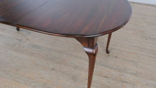 Load and play video in Gallery viewer, Craft Cherry Queen Anne Dining Table with 2 Leaves – 60&quot; Wide
