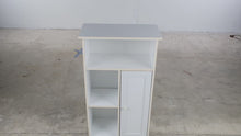 Load and play video in Gallery viewer, White Storage Cabinet Bookcase Bathroom Linen Cabinet with Shelves

