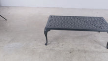 Load and play video in Gallery viewer, Summer Classics Black Cast Aluminum Lattice Outdoor Coffee Table
