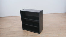 Load and play video in Gallery viewer, Black 3-Shelf Wooden Bookcase – 29.5”W x 11.5”D x 31.5”H | Simple &amp; Functional Storage Shelf
