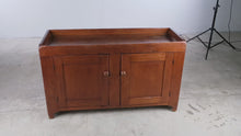 Load and play video in Gallery viewer, Antique Primitive Pine Dry Sink Cabinet Two Door Cupboard Server
