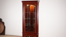 Load and play video in Gallery viewer, Kutner Colonial Cherry Corner Curio Cabinet
