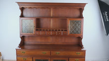 Load and play video in Gallery viewer, Pennsylvania House Solid Cherry Hutch and Sideboard with Leaded Glass Doors
