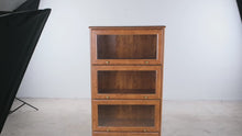 Load and play video in Gallery viewer, Barrister Style Bookcase with Sliding Glass Doors | Four Stack Display Cabinet
