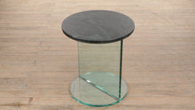 Load and play video in Gallery viewer, Modern Lucite Side Table with Stone Top

