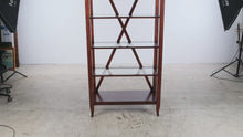 Load and play video in Gallery viewer, Hekman Metropolis Mahogany and Glass Etagere Bookcase
