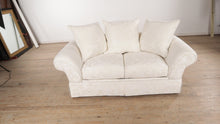 Load and play video in Gallery viewer, Monterey Rolled Arm Ivory Loveseat
