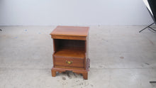 Load and play video in Gallery viewer, Unique Furniture Makers Solid Cherry Nightstand Side Table One Drawer 26 Inch
