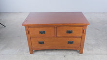 Load and play video in Gallery viewer, Mission Style Oak Three Drawer Chest
