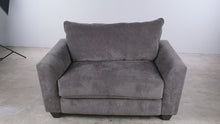 Load and play video in Gallery viewer, Gray Upholstered Twin Sleeper Chair with Pull Out Bed
