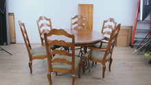 Load and play video in Gallery viewer, Ethan Allen Legacy Collection Dining Table and Leaf
