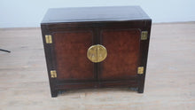 Load and play video in Gallery viewer, Hickory White Chinoiserie-Style Serving Cabinet
