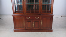 Load and play video in Gallery viewer, Pennsylvania House Solid Cherry Lighted Breakfront China Cabinet
