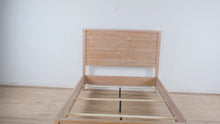 Load and play video in Gallery viewer, Tradewind White Washed Oak Queen Size Panel Bed
