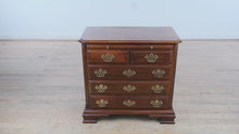 Load and play video in Gallery viewer, Mahogany Bachelors Chest / Oversized Nightstand with Pull-Out Table
