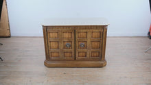 Load and play video in Gallery viewer, Marble Top Cabinet with Paneled Doors By Stanley Furniture
