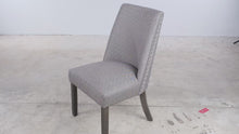 Load and play video in Gallery viewer, Gray Upholstered Dining Side Chair Nailhead Trim
