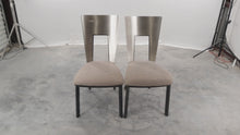 Load and play video in Gallery viewer, Pair of Modern Chairs with Brushed Aluminum Backs
