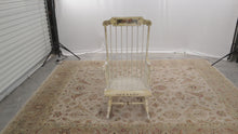 Load and play video in Gallery viewer, Cream Colored Hitchcock Style Rocking Chair
