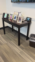 Load and play video in Gallery viewer, Elegant Entryway Console or Sofa Table – Mahogany Finish
