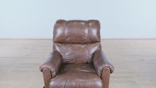 Load and play video in Gallery viewer, Brown Leather Rocker Recliner - Lane
