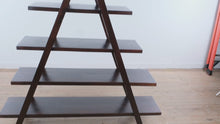 Load and play video in Gallery viewer, Solid Wood A-Frame Ladder Bookshelf Display Shelf
