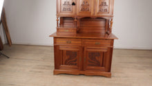 Load and play video in Gallery viewer, Solid Mahogany Art Nouveau Step Back Cupboard
